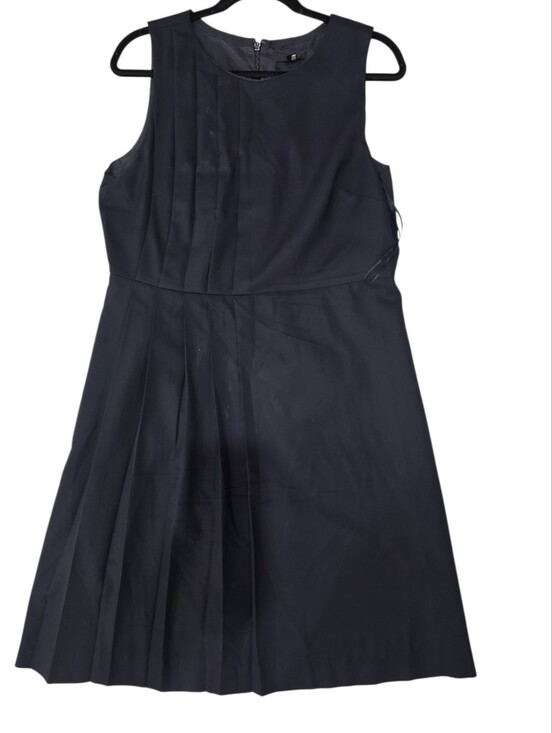 J. Crew Dresses & Skirts - J.Crew 100% Wool Navy Career Sheath Dress Pleated Front Office Work Size 12